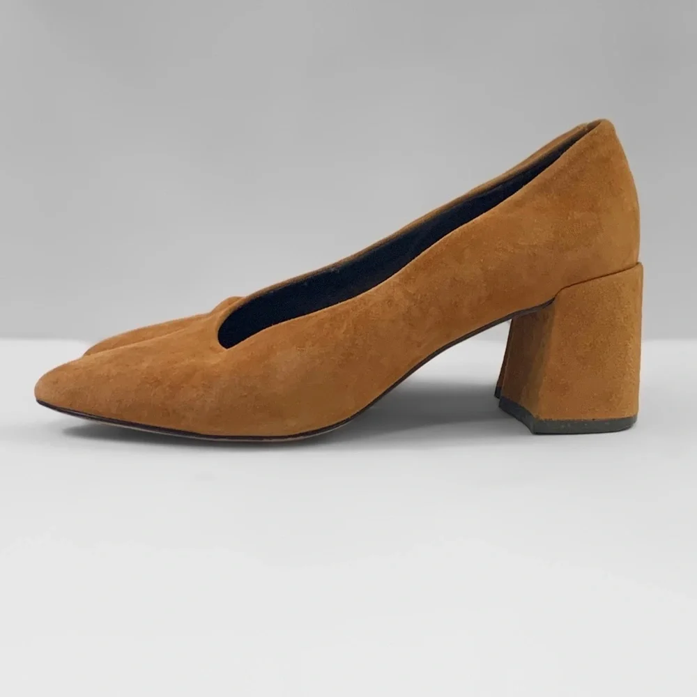 Anthropologie M4DE Suede Block Heel Pumps - Picture 7 of 10